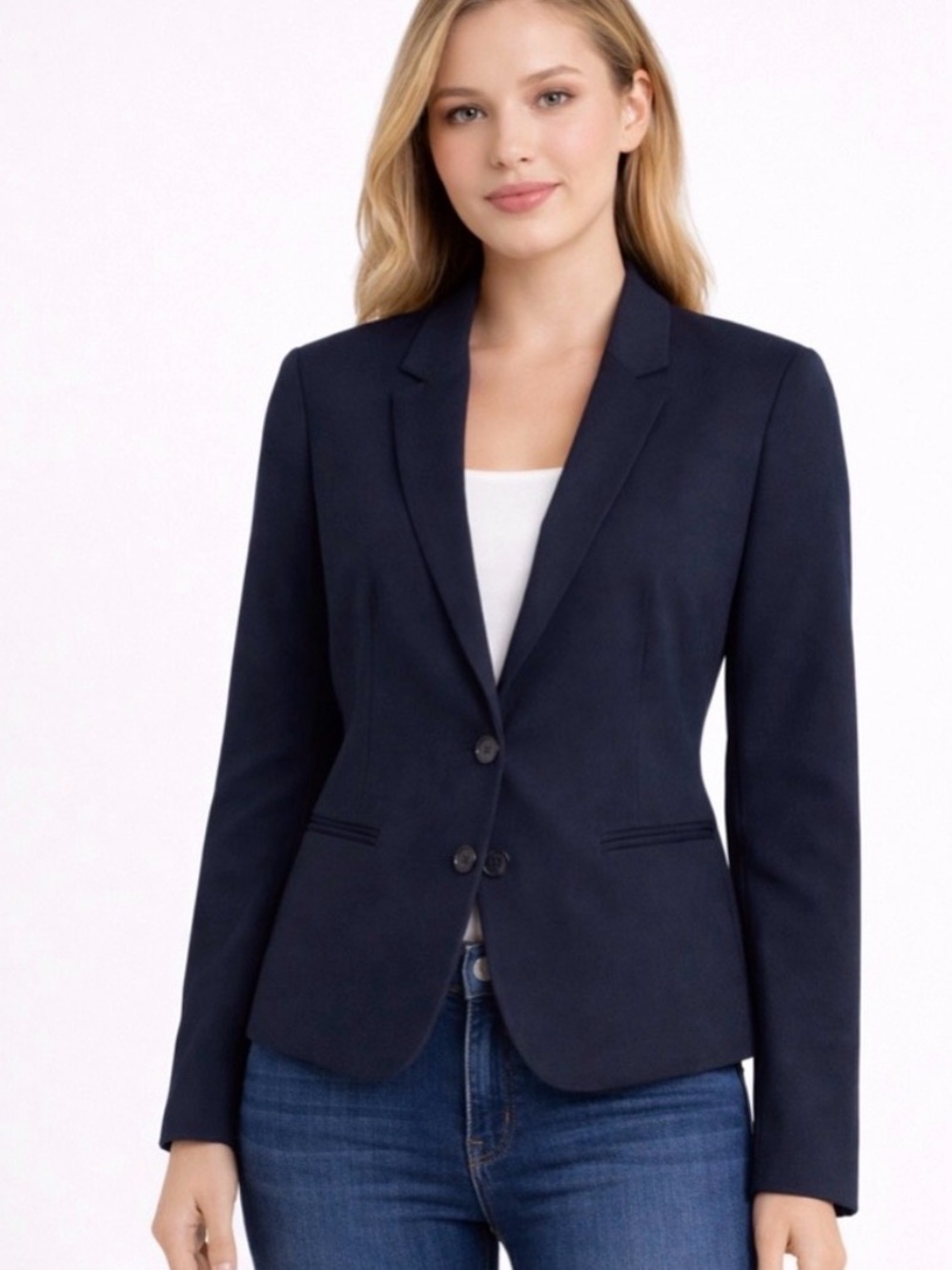The Limited Collection Navy Tailored Blazer Size 00 Career Office Jacket(A436)✨